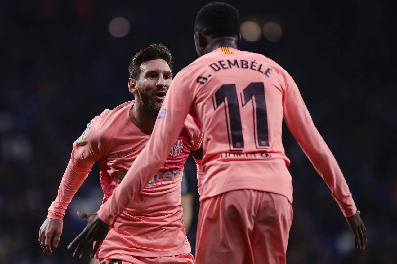 登贝莱：很高兴被夸世界第一人！历史第一人是梅西！